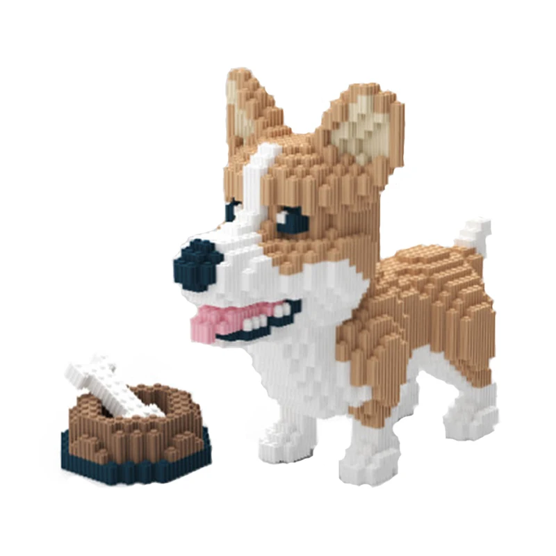 Xizai 8034 валлийская корги собака животное кость домашнего питомца 3D модель сделай