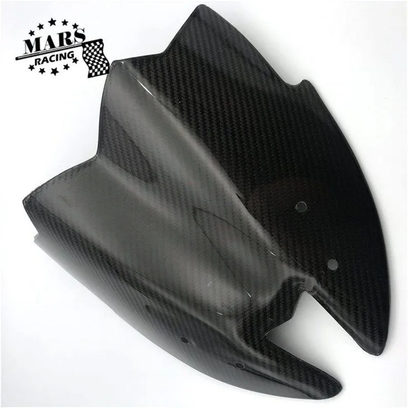 Подходит для Kawasaki Z800 2012- двойной пузырь Z 800 Мотоцикл углеродного волокна дефлектор ветрового стекла козырек Z800