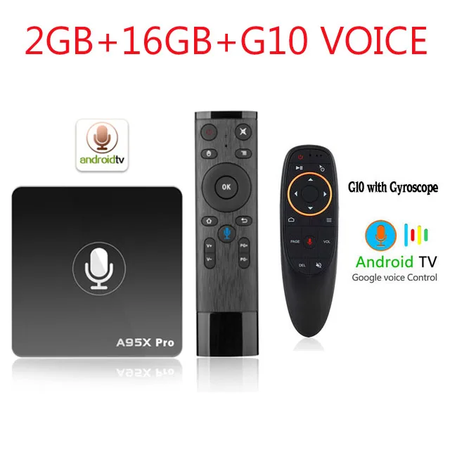 2GB 16GB G10G A95X PRO tv Box Amlogic S905W 2 Гб ОЗУ 16 Гб ПЗУ медиаплеер 2,4G WiFi Поддержка Youtube 4K HD 3D tv Android 7,1 Google tv Box - Цвет: 2GB 16GB G10G
