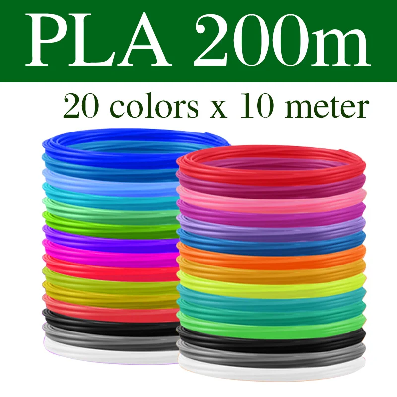 

PLA/ABS Filament For 3D Pen Filament 10/20 Rolls 10M Diameter 1.75mm 200M Plastic Filament for 3D Pen 3D Printer pen
