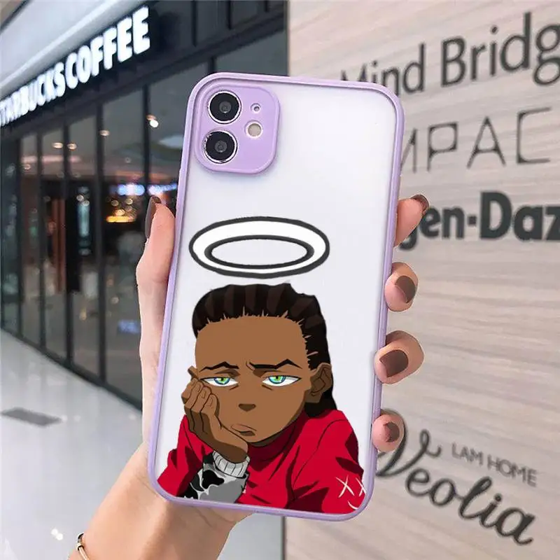 

The Boondocks fashion design Phone Cases matte transparent For iphone 7 8 11 12 plus mini x xs xr pro max cover
