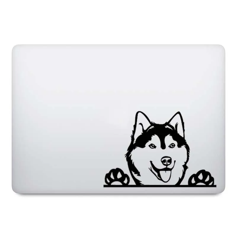 Наклейка для ноутбука Husky Peek a Boo Pet Dog Виниловая наклейка Macbook Pro 16 дюймов Air 11 13 Retina 12