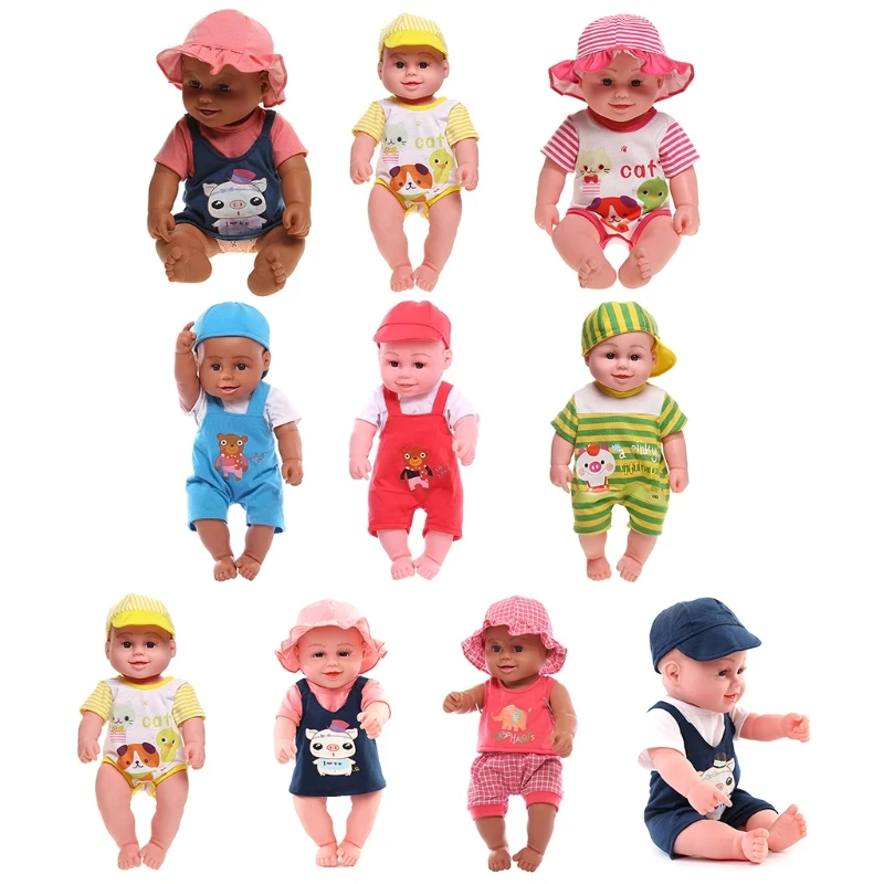 

45cm/17in Baby Dolls Reborns Toy Nurturing Doll Realistic Handmade Soft Toy w/ Easy Clean Vinyl Full Body Popular Gift