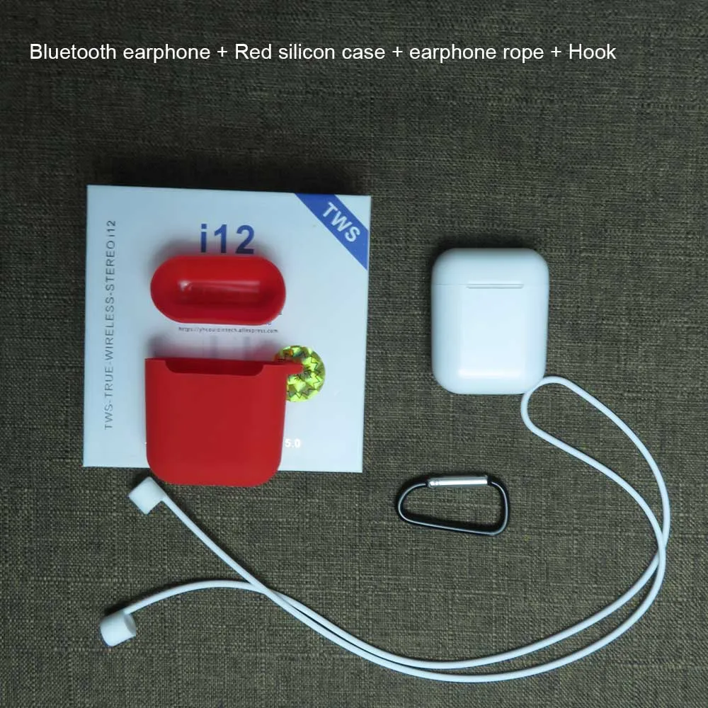 Red tws i12 TWS i12 i9S Bluetooth наушники беспроводные наушники для Xiaomi Mi Apple Iphone huawei samsung - Цвет: Red tws i12