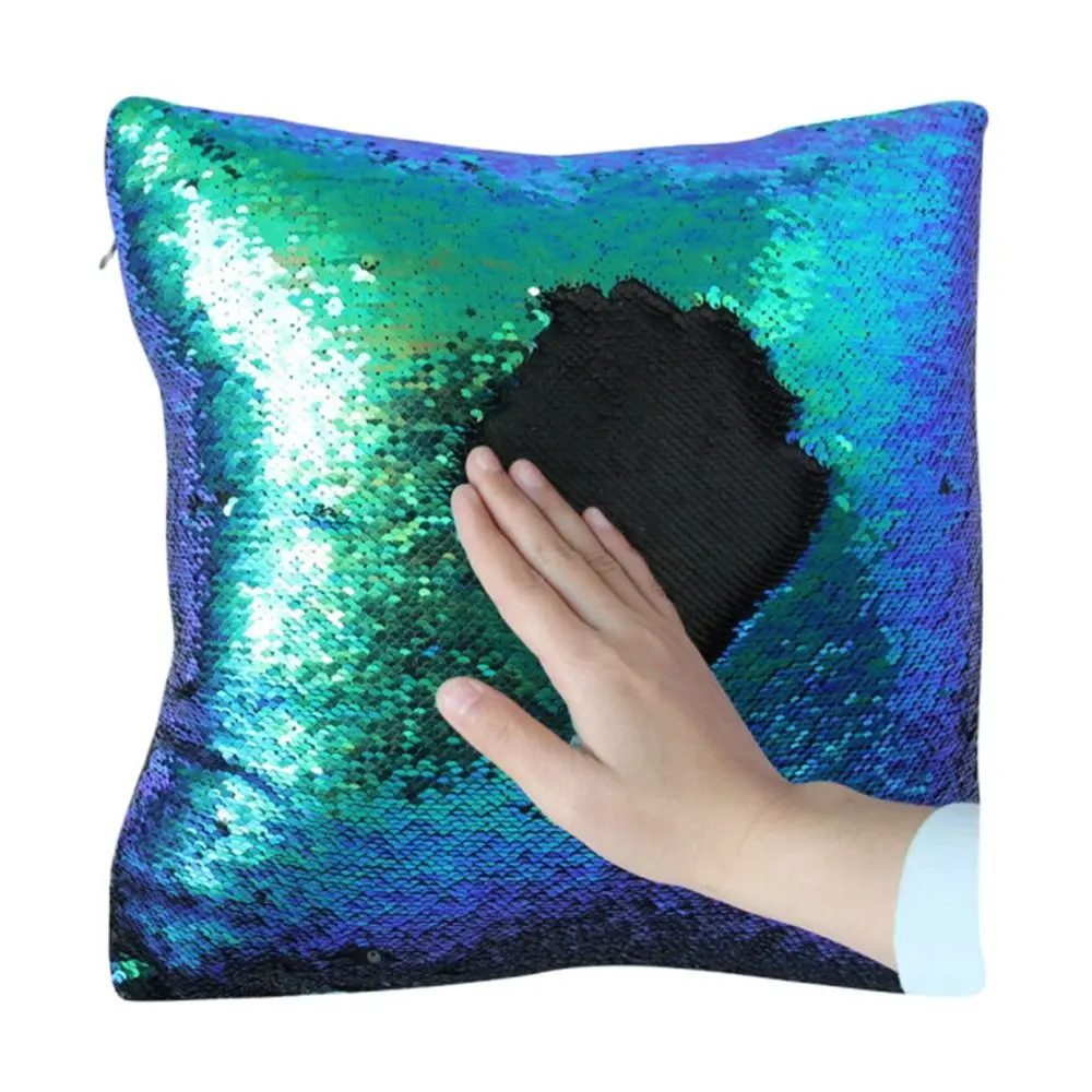 40X40cm Color Changing Reversible Pillow Case DIY Sequin Cushion Cover Magical Throw Pillowcase For Home Decor kussensloop | Дом и сад