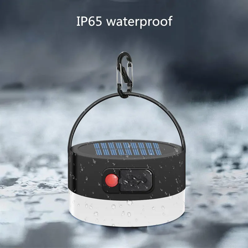 Походный светильник на солнечной батарее водонепроницаемый уличный подвесной с