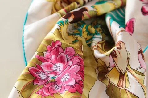 Платок женский из 2019 шелка квадратный с леопардовым принтом 90 х90 см |