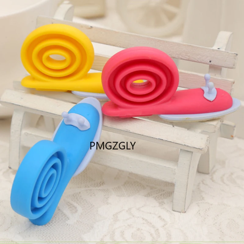 Protector de dedo de seguridad para ni&ntilde;os, Tope de puerta de silicona en forma de caracol, soporte de cu&ntilde;a, pestillo, cerradura de refrigerador-1