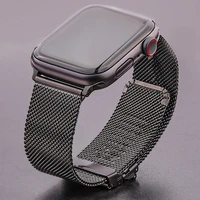 mesh milanese loop bracelet for apple watch band 44mm 40mm 38mm 42mm silver black strap wrist iwatch serie 4 3 se 6 7 45mm 41mm