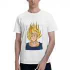 Мужские футболки Bandai Dragon Ball Z Super Saiyan, винтажная хлопковая Футболка с принтом Вегета ГОКу, аниме футболка с круглым вырезом