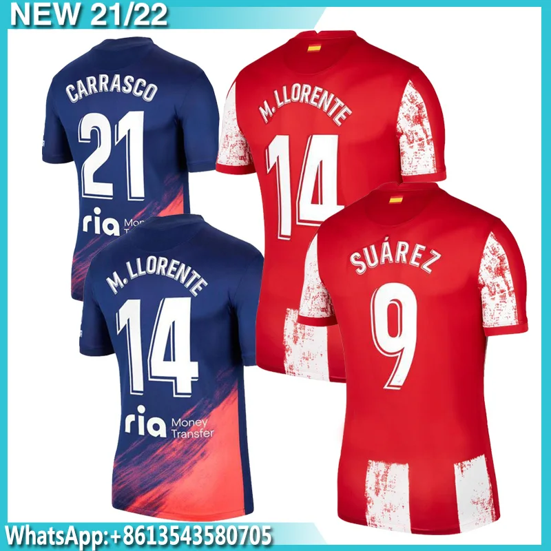 

2021 2022 ATLETICO DE MADRIDES SOCCER JERSEYS FOOTBALL SHIRT JOAO FELIX SAUL SUAREZ CAMISETAS DE FUTBOL MAILLOT FOOT