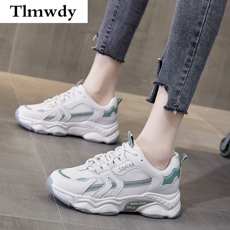 

Fashionable Breathable Women's Shoes Chunky Platform Sneakers Spring Casual Shoes Luminous Comfortable 2021 New Dad Shoes Women