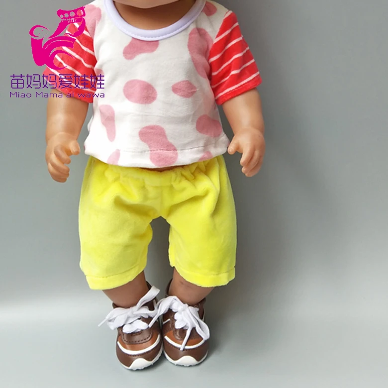 Кукла-младенец Базовая футболка белого цвета для девочек 18 дюймов кукольном