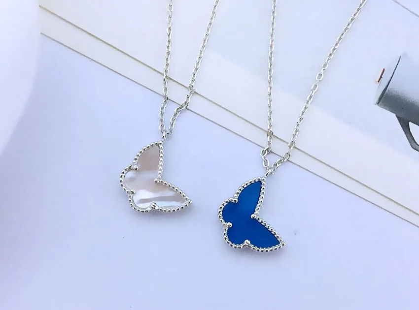 

s925 sterling silver necklace new hypoallergenic mini butterfly fashion personality shape simple shape jewelry hot