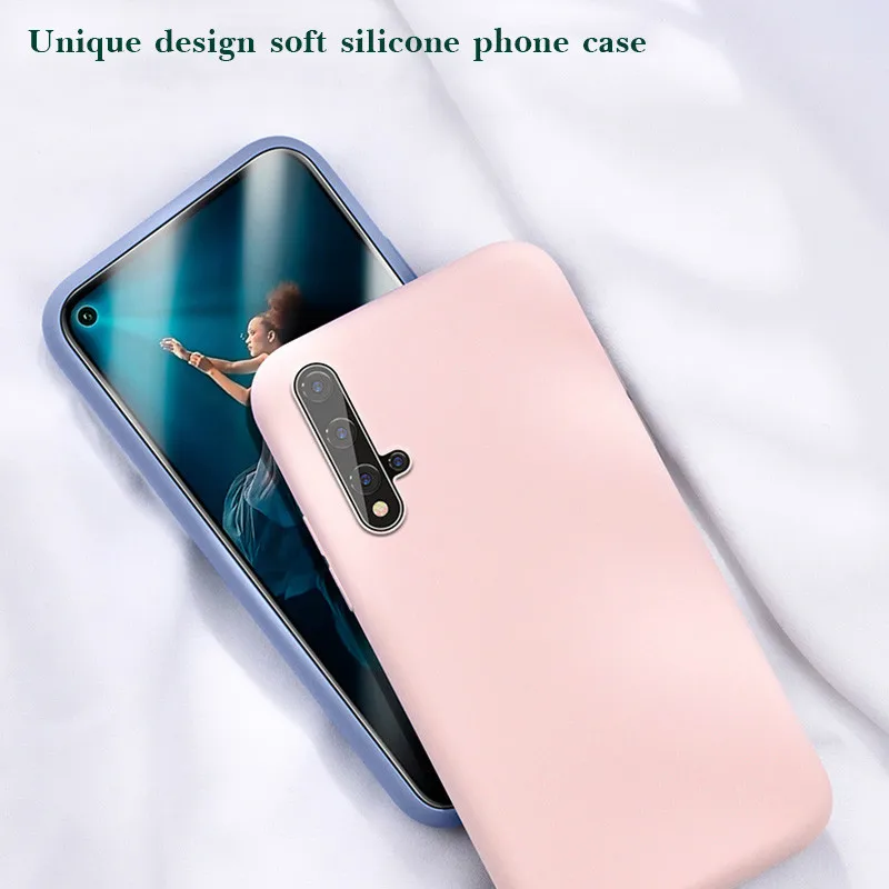 Чехол Teppka для Huawei Nova 5 T жидкий силиконовый чехол телефона Мягкий ТПУ детская кожа