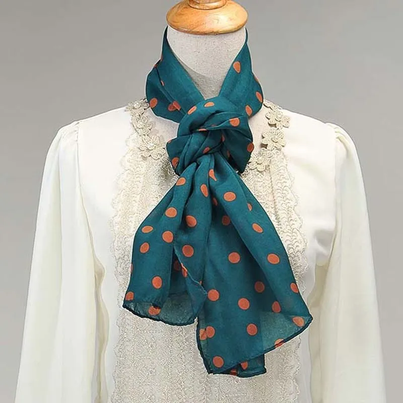 Spring Autumn Women Lady Dots Spot Star Chiffon Headscarf Soft Shawl Scarf Neck Wrap Scarfs for Ladies |