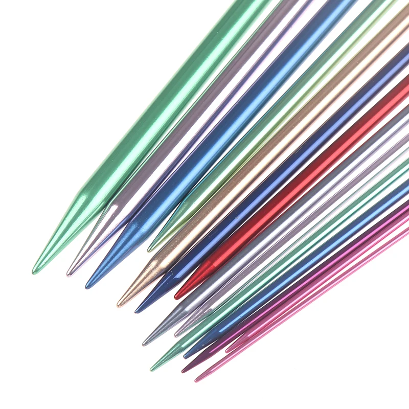 

2Pcs/Set New Knitting Needles Pins Straight Weaving Tool Sweater Scarf Needle longe 35cm