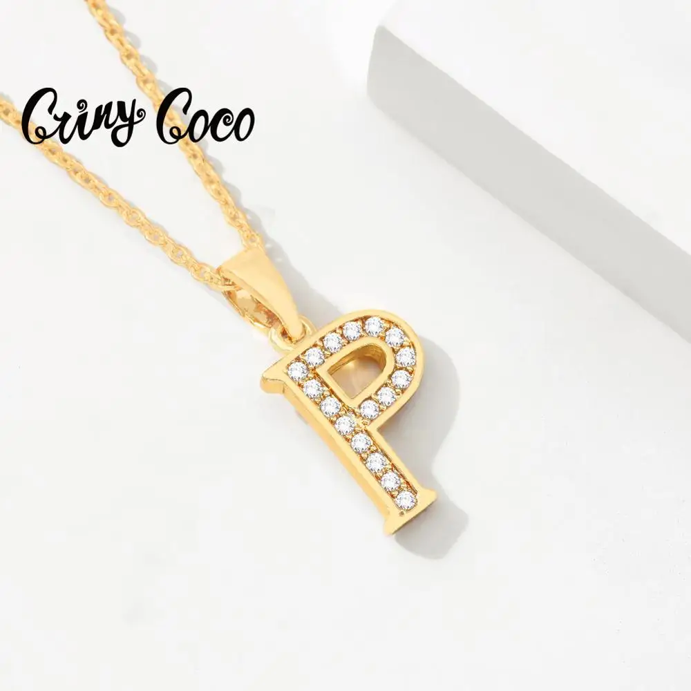 Подвеска в виде буквы P ожерелье ювелирные изделия для женщин маленькие цепочки