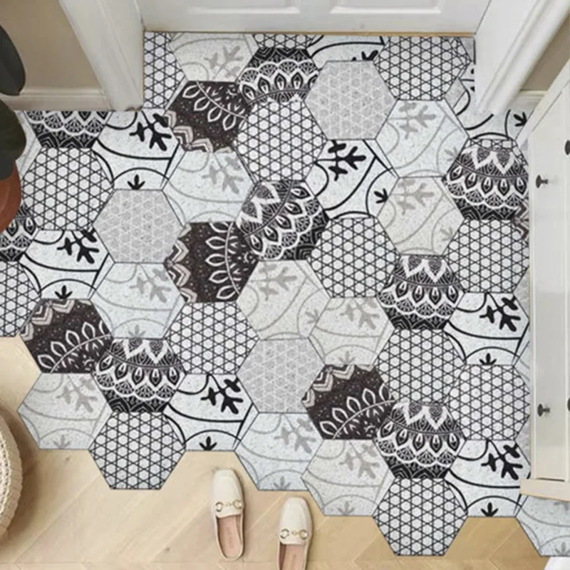 CINLAN Коврики придверные для дома полагрязезащитный ковер с рисунком в прихожую PVC