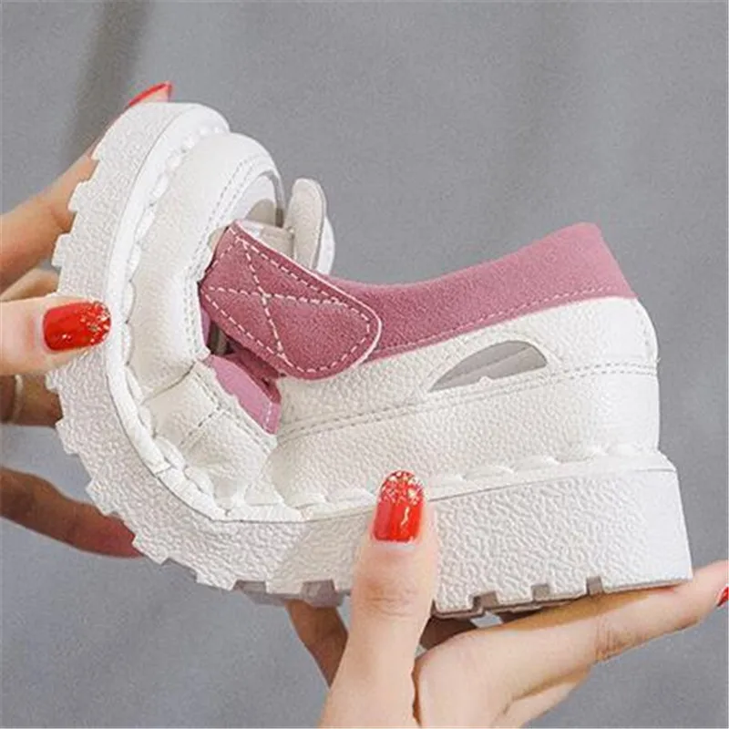 

2021 New Women's Platform Sandals Hollow Shoes Fashion Summer Sandals Flat Bottom Rome Sandals College Wind Size 35-40