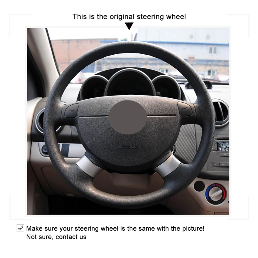 Прошитый вручную черный чехол из натуральной кожи для Chevrolet Lova 2006-2010 Aveo Buick Excelle |
