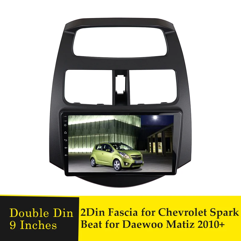 9 дюймовая Автомобильная Радио фасция для Chevrolet Spark Baic Beat Daewoo Matiz 2010 + стерео DVD