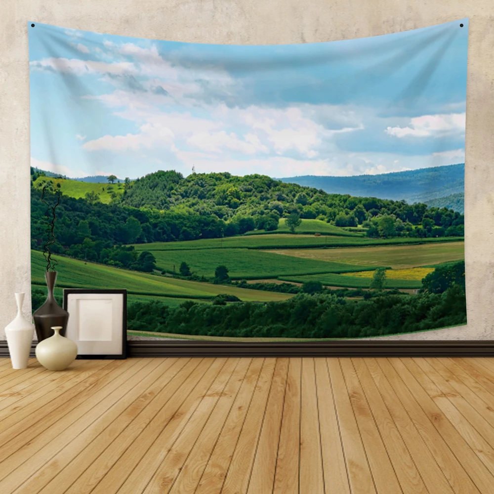 

Laeacco Fashion Tapestry Grassland Lake Sea Scenic Nature Wall Hangings Decor For Bedroom Restaurant Living Room Dorm College