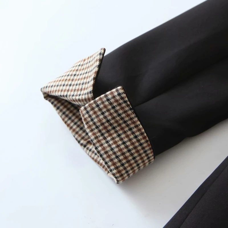 

Women Suits Blazers Female Solid Coats Office Ladies Wears New Autumn Spring Slim Black Jacket Double Breasted Outwear BHN0377
