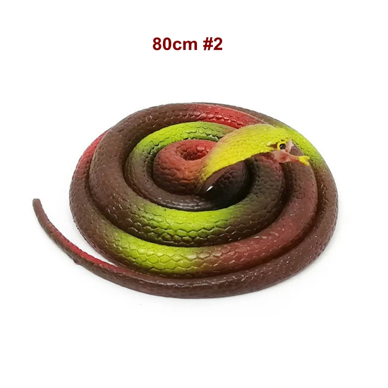 

10Pcs 80cm Simulation Rubber Soft Fake Cobra Snake Novelty Children Toys Prank Surprise Boys Tricky Snake Toy