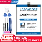 LOSONCOER Swift 2 4350 мАч, Батарея для Wileyfox Swift 2Swift 2 плюс высокое качество Мобильный телефон Батарея SWB0116
