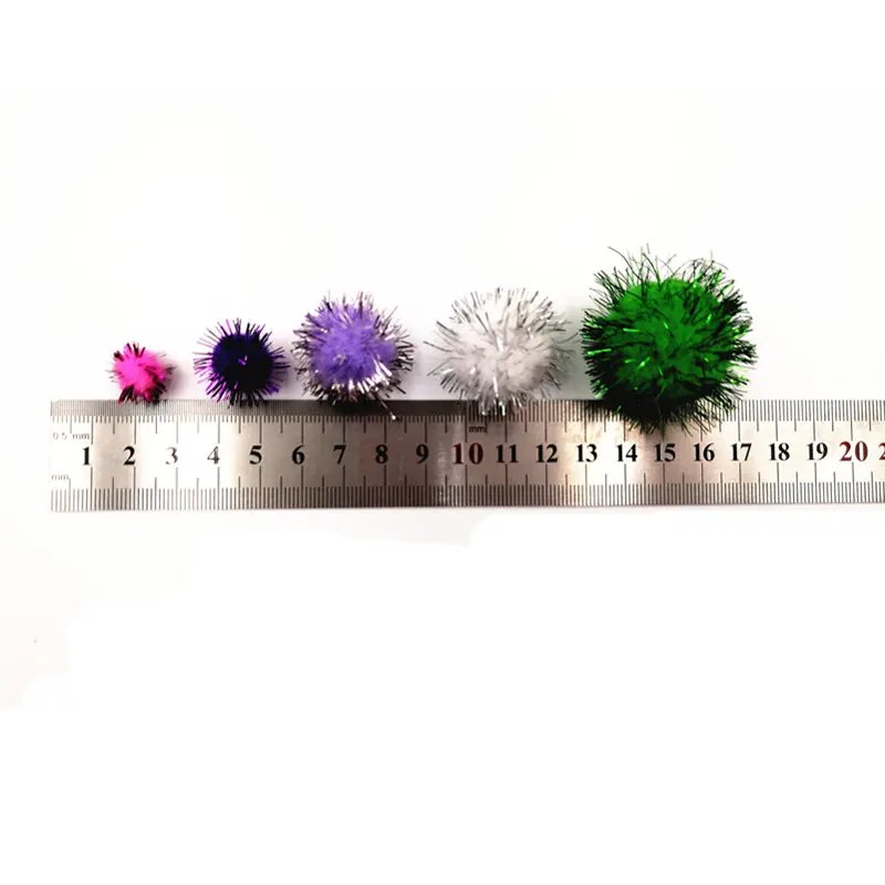 Блестящий помпон 10-30 мм пушистые плюшевые помпоны для поделок своими руками