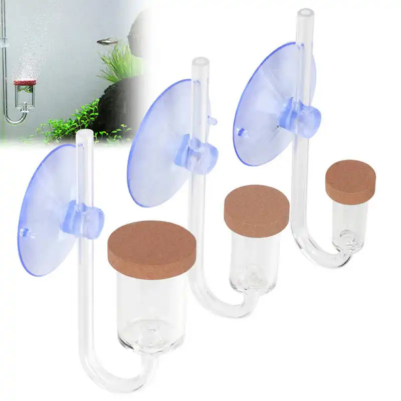 Аквариумные U-образные трубки СО2 диффузор аквариумный прозрачный реактор