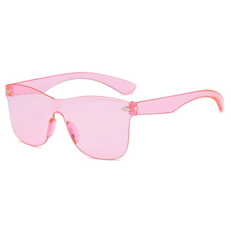 2020 модные негабаритные прямоугольные солнцезащитные очки без оправы женские UV400