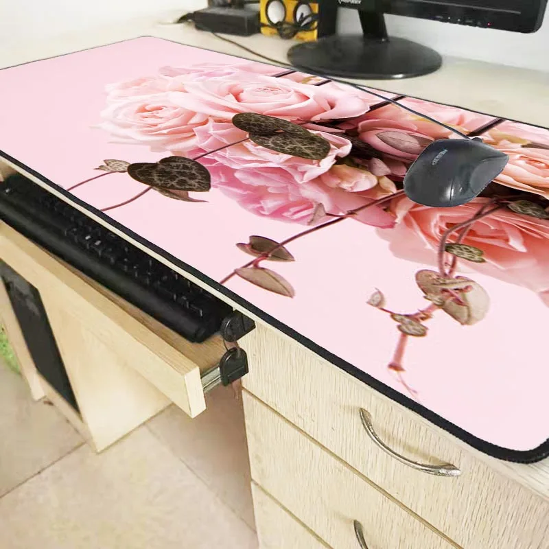 Mairuige розовый цветок игра Мышь коврик резиновый для Мыши pad игры Pad играя большой