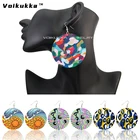 Voikukka ювелирные изделия огненная и водная Совместимость художественные узоры деревянные с обеих сторон печатная круглая фотография