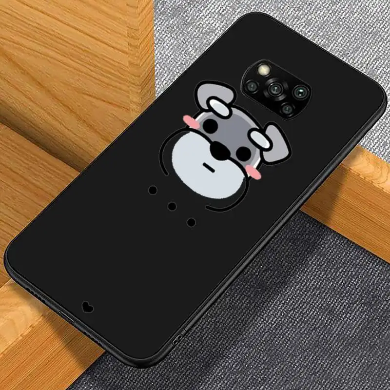 

Cartoon schnauzer dog Phone Case For Xiaomi Mi Redmi Note 7 8 9 pro 8T 9T 9S 9A 10 Lite pro