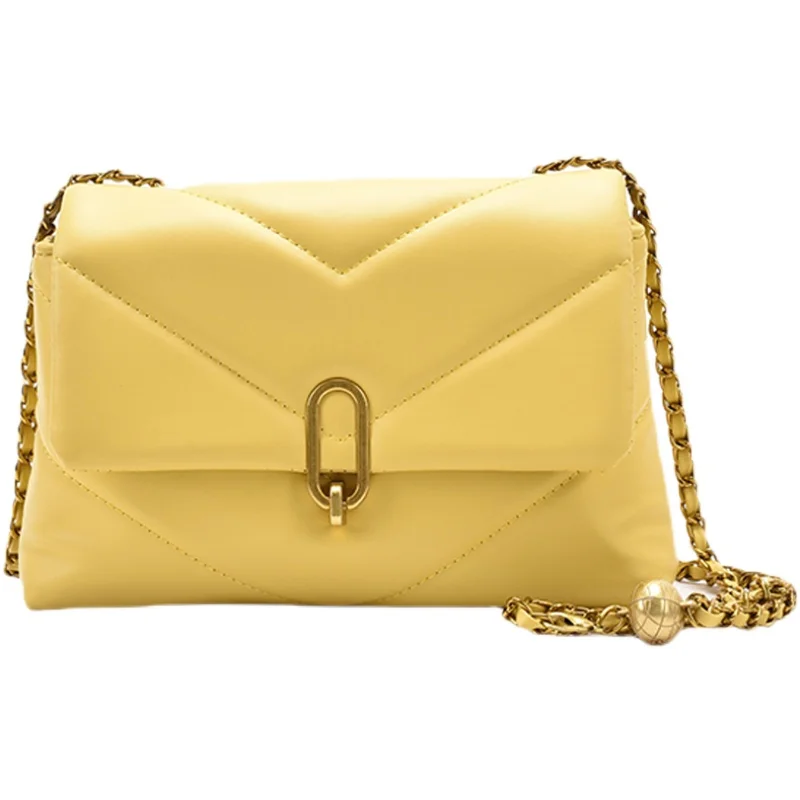 

Designer Chain Designer Small Simple Vintage PU Leather Crossbody Shoulder Bag for Women 2021 Women's Trendy Handbags Branded