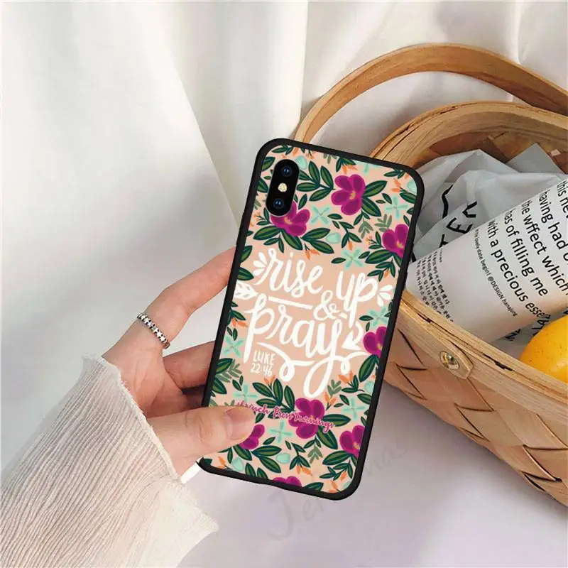 

Bible verse quotes art pattern Phone Case for iPhone 11 12 pro XS MAX 8 7 6 6S Plus X 5S SE 2020 XR luxury design shell cover