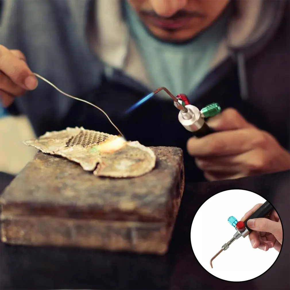 

Mini Gas Oxygen Welding Soldering Gun Oxygen Acetylene Gun for Platinum Metal Stainless Steel Welding Soldering Tool Kit