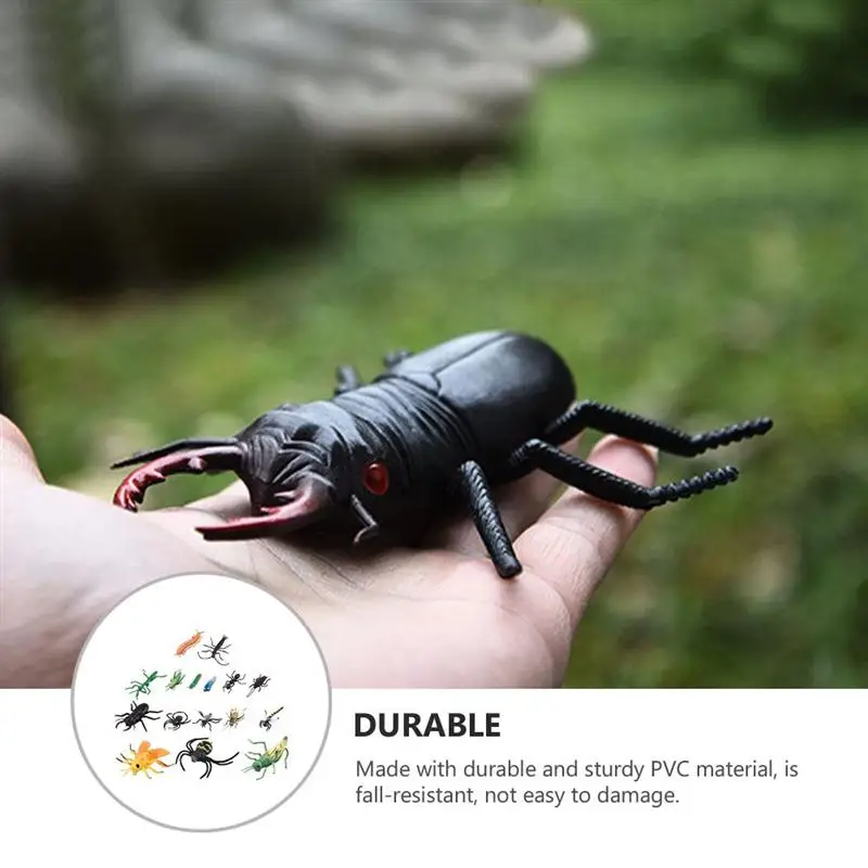 

16Pcs Simulation Insect Spider Ants Models Kit Children Figurine Farm Action Figure Cognitive Toys (Random Color)