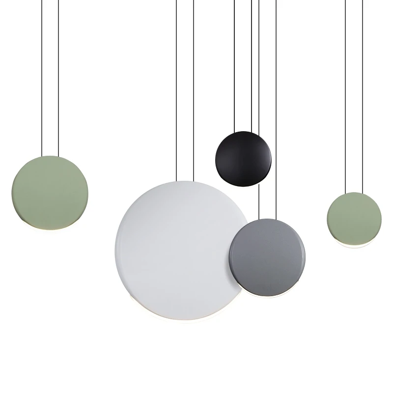 

Modern Simple Design LED Chandelier, Used For Dining Table Bed Bedroom Lamp Long Bar Macaron Restaurant Minimalist Chandelier
