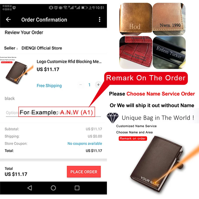 DIENQI Rfid держатель для карт мужской кошелек сумка денег черный короткий 2021 на