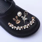 Дизайнерская обувь; Цепочка для обуви; Подвески; Цветок; Металлическая пряжка; Аксессуары для обуви