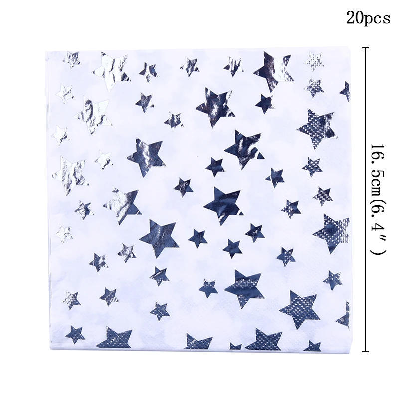20pcs napkin 10 шт. 350 мл Серебряный флэш Стиль холостяк Singleism День Рождения украшения для взрослых детей принадлежности бумажные одноразовые столовые приборы чашки - Цвет: 20pcs napkin
