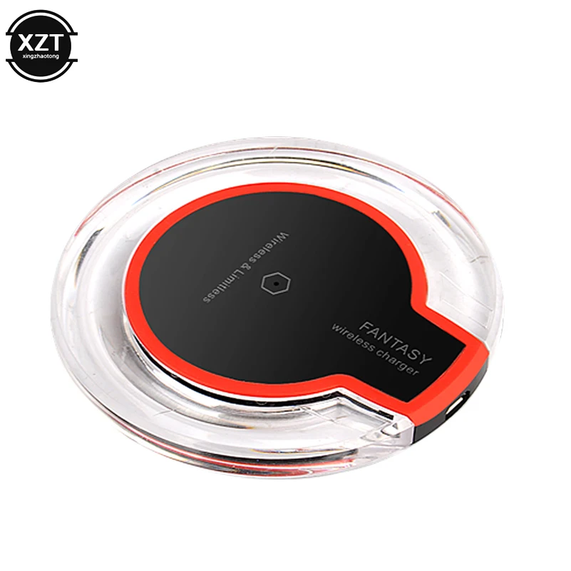 Ультратонкое светодиодное Беспроводное зарядное устройство Qi индукционное USB со