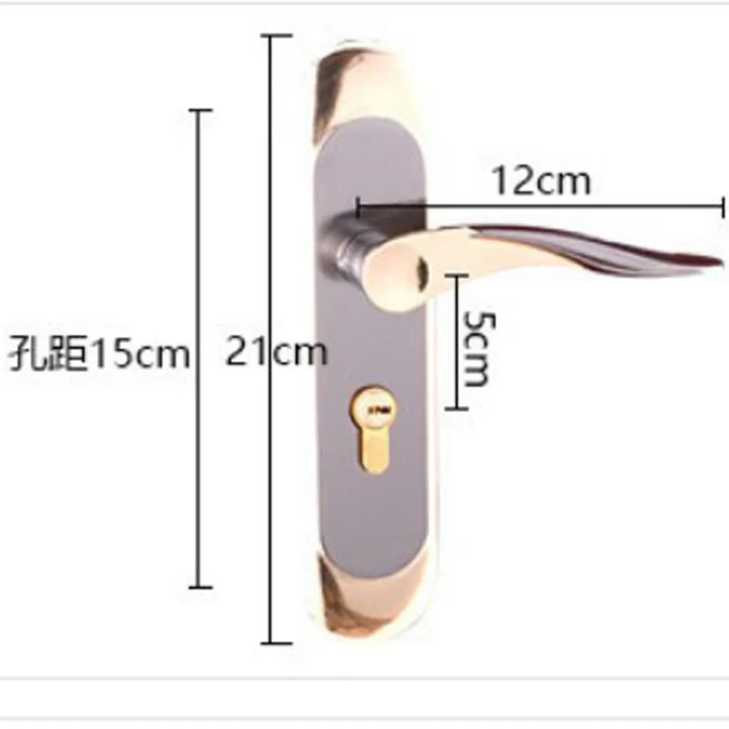 

ENTRANCE LONG BACKPLATE LEVER HANDLE DOOR SET MODERN STYLE LOCK HARDWARE #5