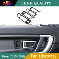 abs carbon fiber inner door handle frame cover trim interior decoration for land rover discovery sport 2015 2019 car styling