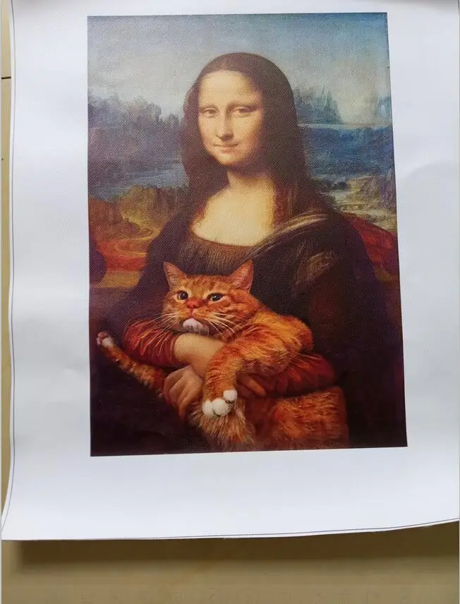 Ретро холст картины Spoof Mona Lisa Cat граффити искусство абстрактный живопись плакаты