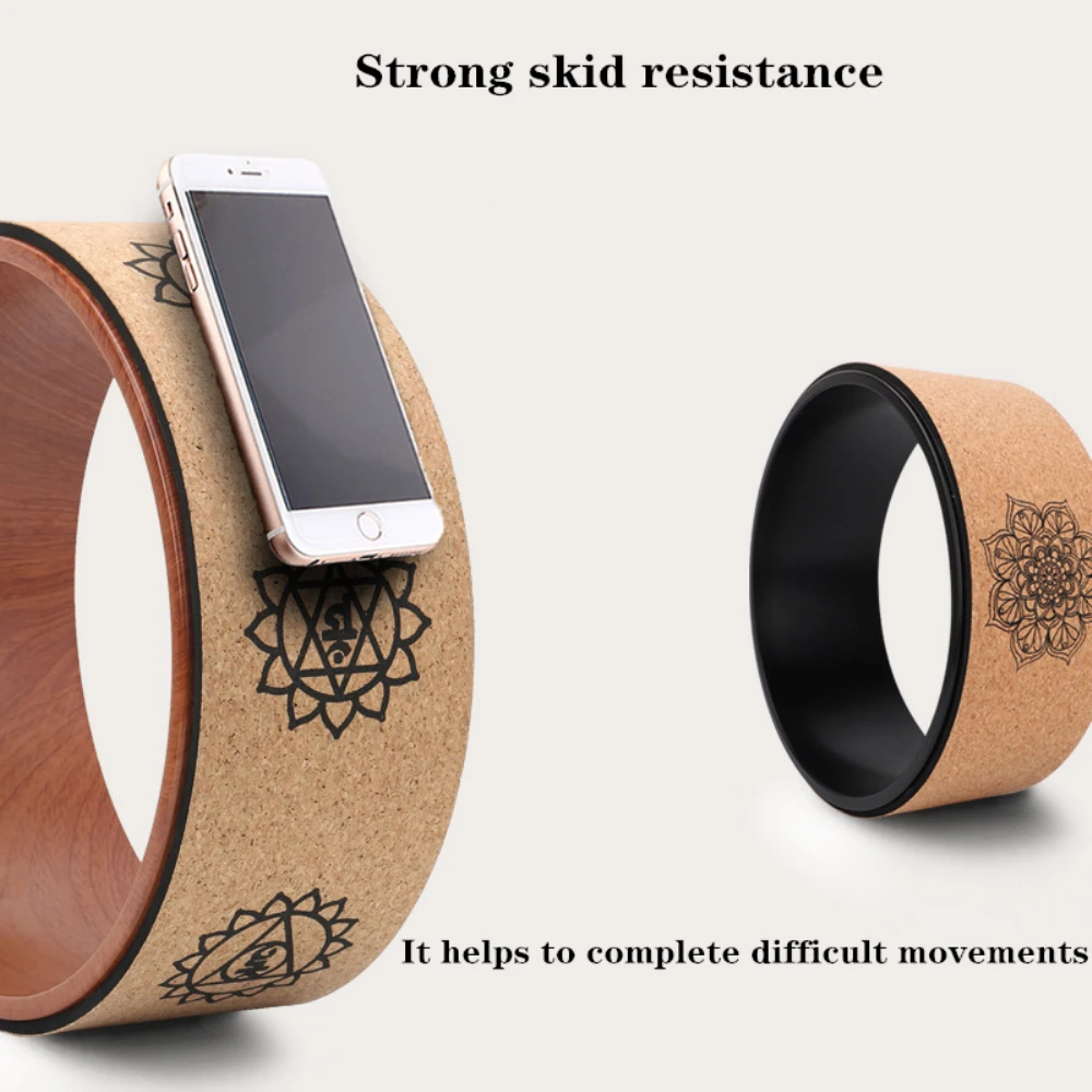 Пробковое колесо для йоги профессиональное полипропиленовое пилатеса утолщение