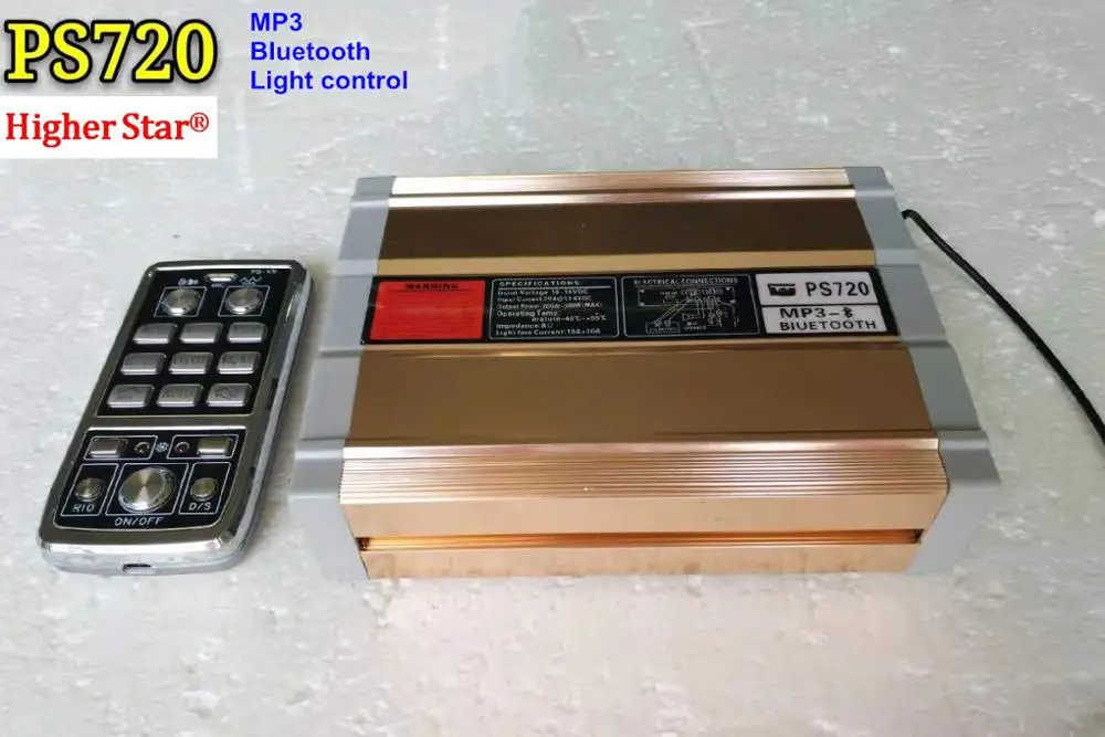 200 Вт беспроводной дистанционный Автомобильный аварийный усилитель с MP3 bluetooth